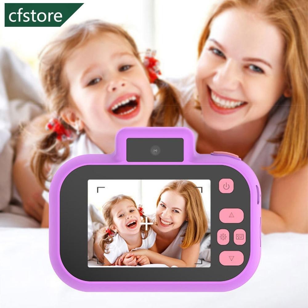 Cfstore 4000W 1080P 高清兒童相機 2.0 英寸 IPS 屏幕雙攝像頭迷你單反數碼相機玩具 O9X5