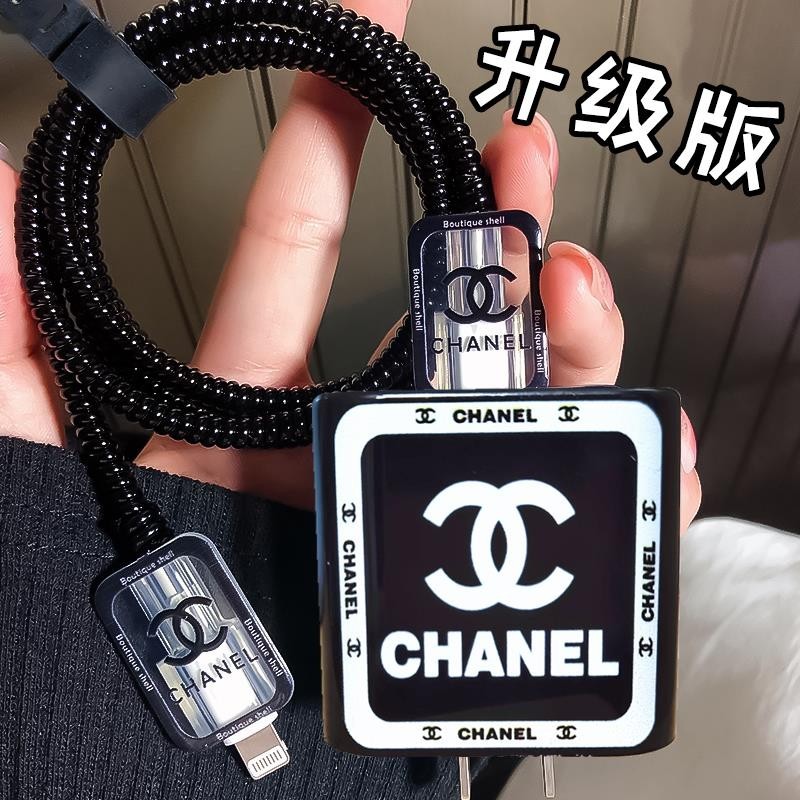Chanel trendy Apple 11/12/13/14 data cable charger香奈潮牌蘋果11/1