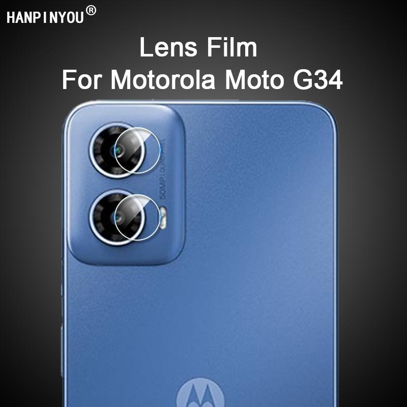 MOTOROLA 適用於摩托羅拉 Moto G34 G04 透明超薄後置攝像頭鏡頭保護套軟膜 - 非鋼化玻璃