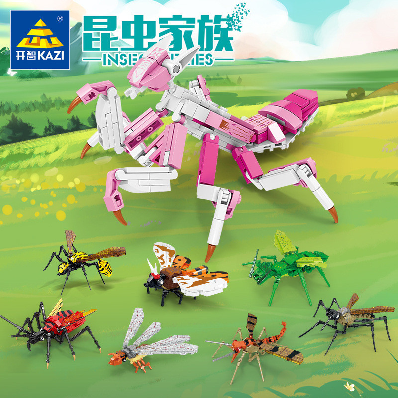 兼容樂高小顆粒積木昆蟲系列兒童拼裝男孩子玩具教育機構禮物批發