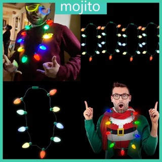 Mojito LED 發光聖誕燈泡項鍊兒童成人發光草莓項鍊