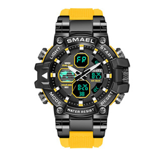 新款雙機芯冷光顯示跑秒計時鬧鐘戶外運動手錶腕錶現貨禮物時尚休閒
