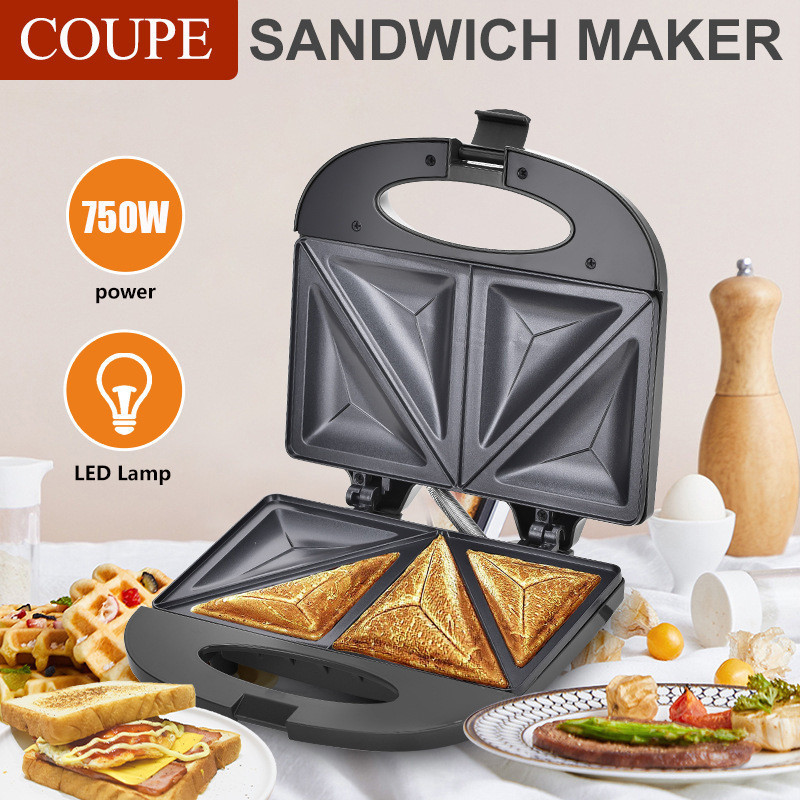 三明治早餐機家用 三角條形麵包機全自動華夫餅機sandwich maker