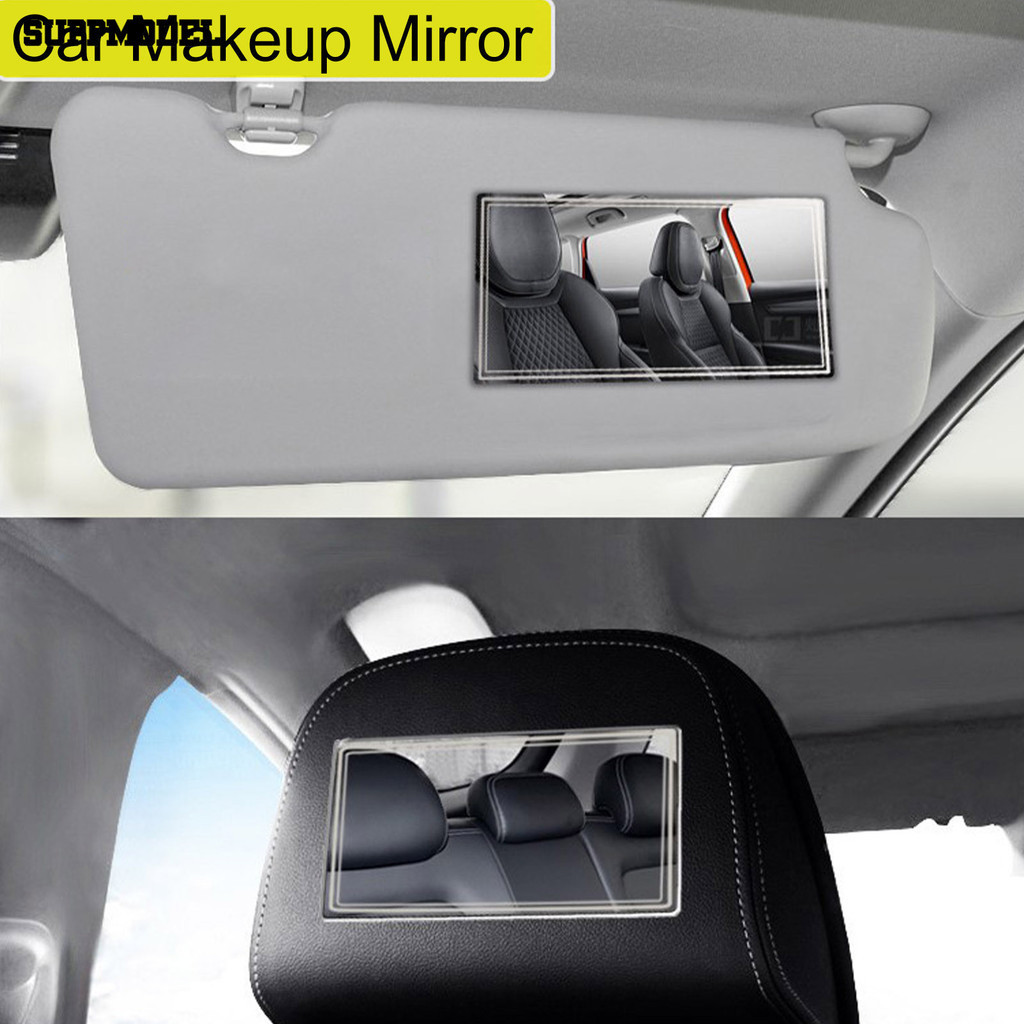 Suppmodel 汽車化妝鏡通用高清晰度迷你汽車遮陽板內部不銹鋼戶外化妝鏡