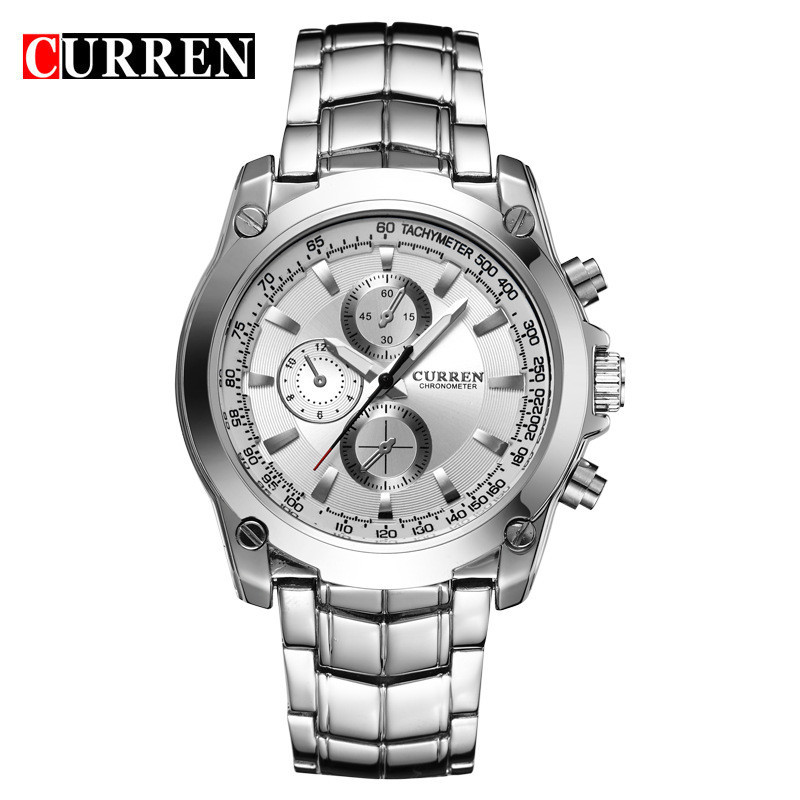 CURREN品牌 8025 石英 鋼帶 高級男士手錶