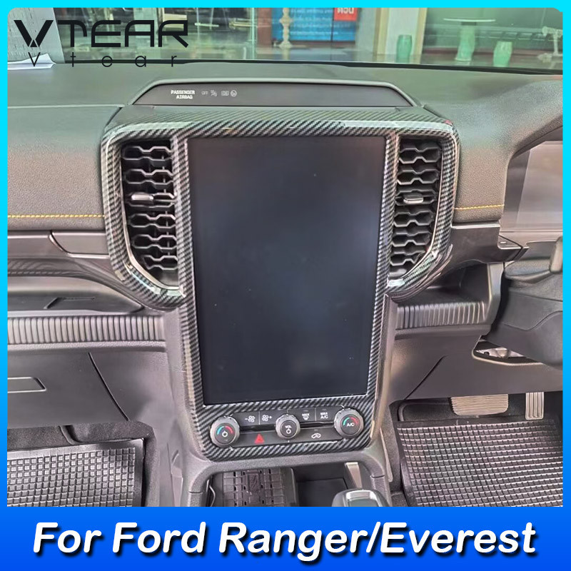 適用於福特 Ford Ranger Raptor / Everest 2023 2024 汽車導航裝飾框中間出風口改裝件