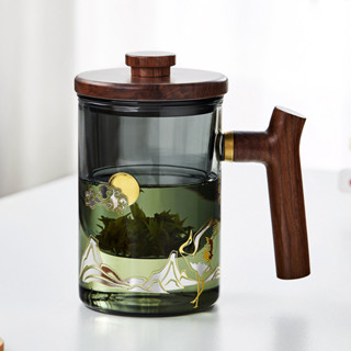 泡茶杯 茶水分離水杯 茶道喝茶杯子 個人專用玻璃高檔水杯
