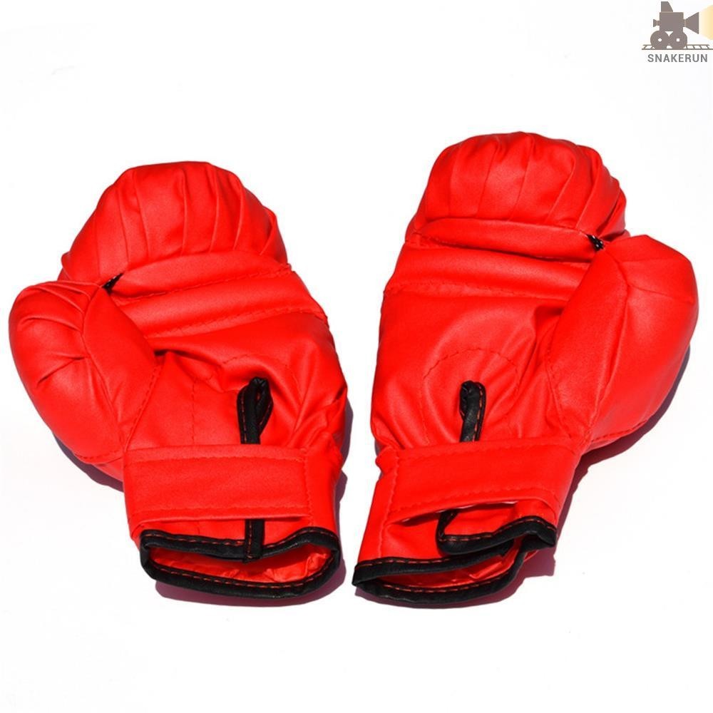 Snew 兒童拳擊手套青少年訓練手套 PU 皮革陪練手套用於沙袋跆拳道
