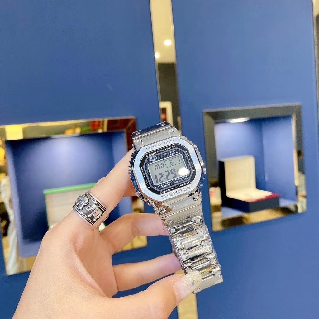卡西歐彩色方形鋼帶特別版 GMW-B5000D-1JF/B5000 35 週年方形鋼帶手錶