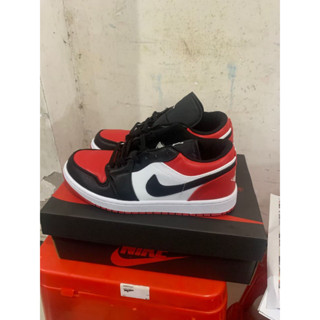 Air Jordan 1 Low Bred Toe 黑紅復古鞋 553558-612 低幫運動鞋