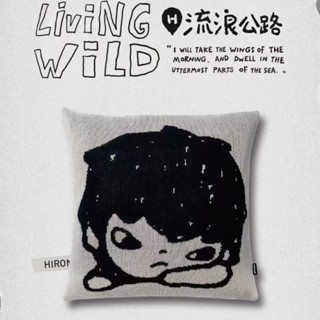 【100%POPMART正品】Hirono Living Wild-小野抱枕針織灰黑色