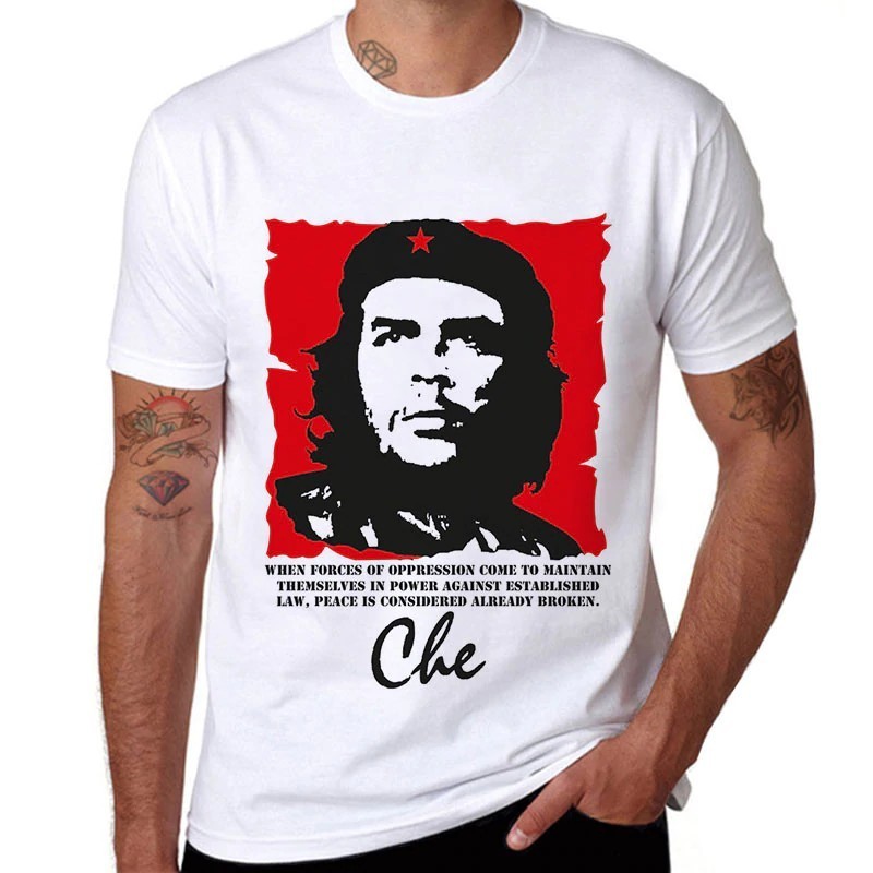 古巴人英雄切格瓦拉尼斯夏季棉質男士 T 恤理想聖誕生日禮物