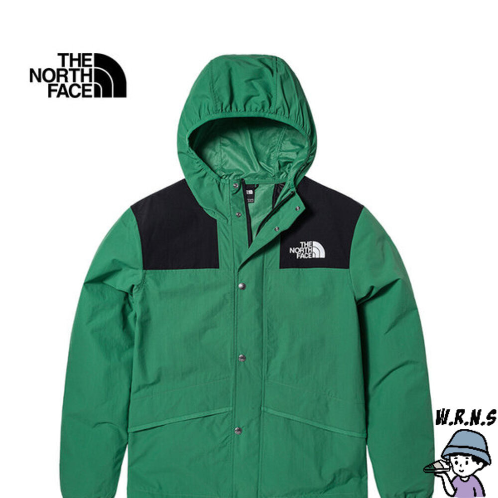 The North Face 北面 北臉 男 連帽外套 風衣 防潑水 透氣 綠 NF0A5JYNPK1