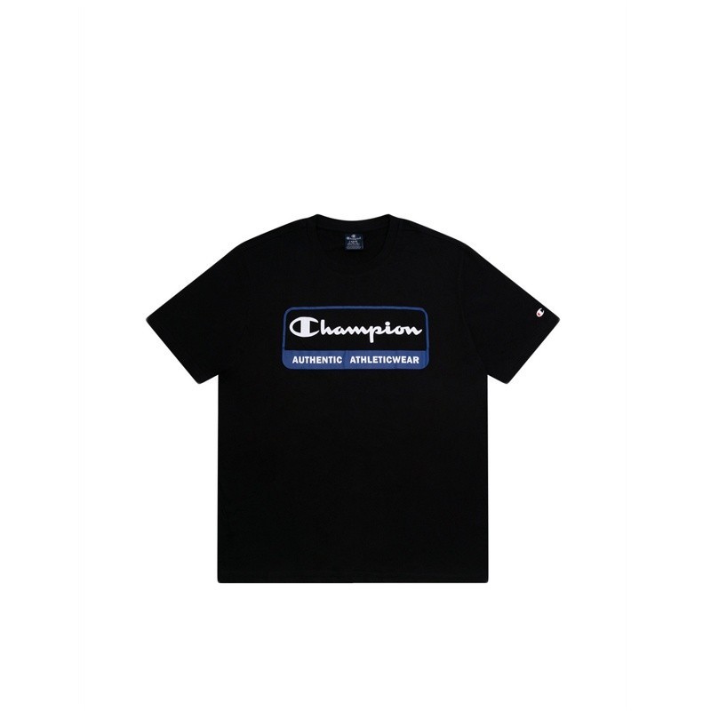 Champion現象圖形logo Tee黑色T恤男女