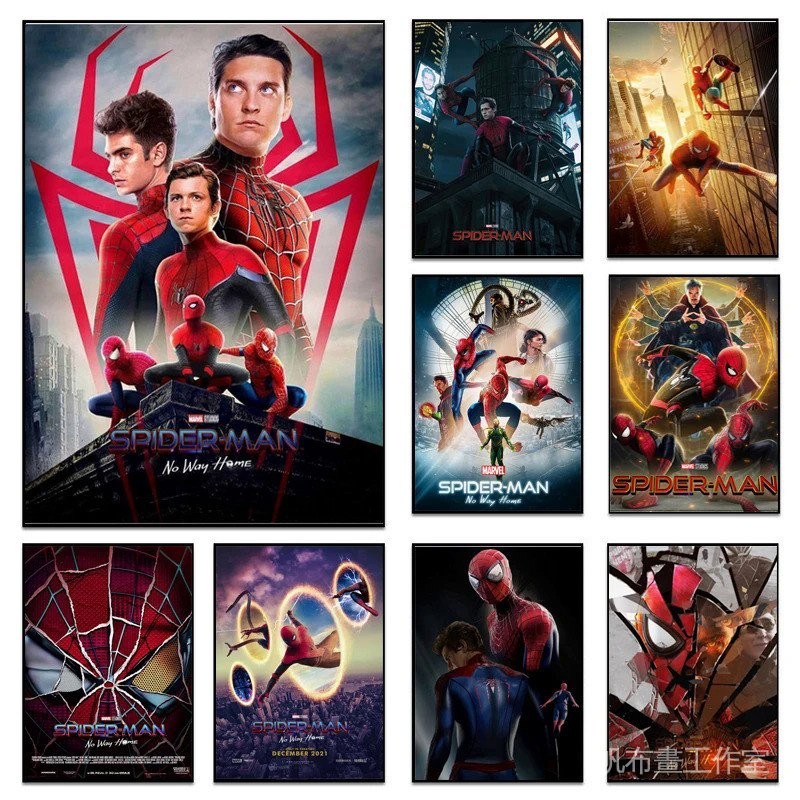 MARVEL 漫威復仇者聯盟超級英雄帆布畫蜘蛛俠:無路可歸海報印刷牆壁藝術客廳牆壁裝飾、圖片