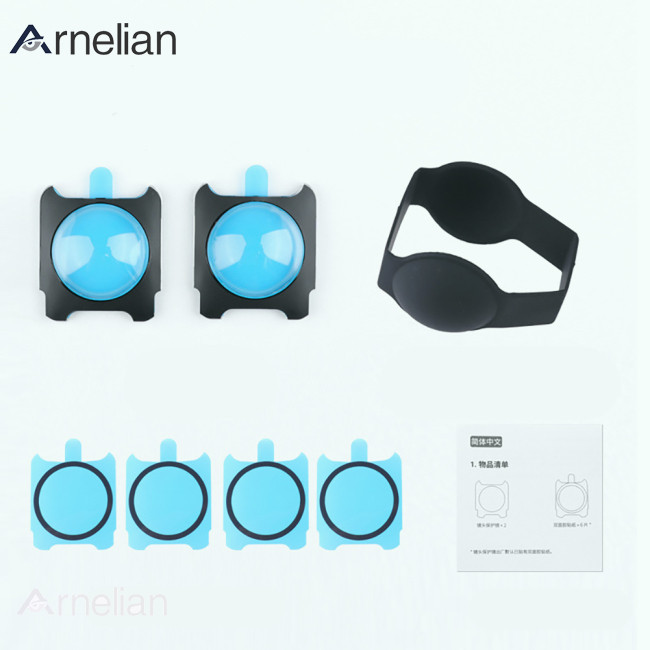 Arnelian Lens Guards 粘性全景鏡頭保護膜兼容 Insta360 One R/rs 360 運動相機配