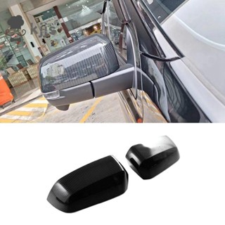 適用於福特 Ranger 2023 2024 汽車側門後視鏡蓋裝飾配件零件 ABS 碳纖維
