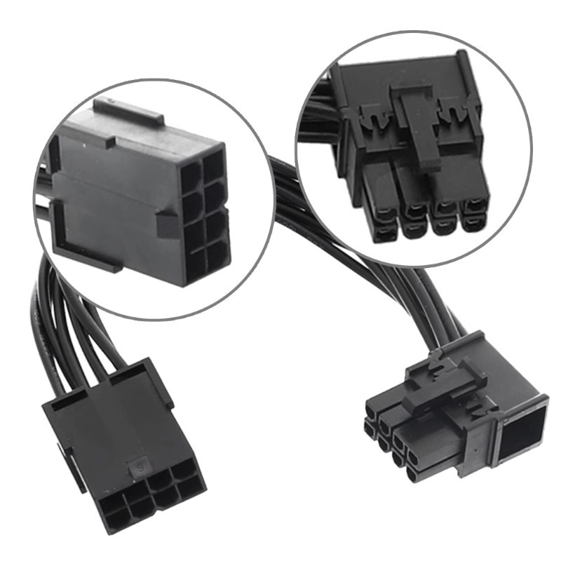 Doublebuy 顯卡 8Pin 電源線 8Pin 母頭轉 8Pin 公頭 90 度彎頭