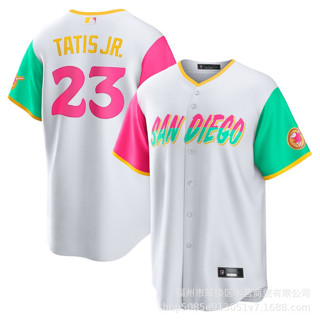 現貨速發！！MLB 教士隊TATIS JR.23 塔蒂斯 白色城市版 13號 44 號11號 DVS4