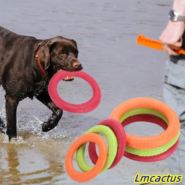 Lmcactus 寵物狗飛盤防滑防咬訓練環戶外互動玩具寵物用品