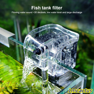 Lmcactus水族箱過濾器外掛式薄魚缸過濾器瀑布潛水氧氣水族箱過濾泵