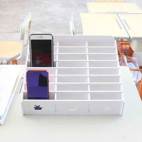◈手機收納盒◈ 現貨 教室學生手機管理 收納盒 辦公室會議桌面存放架多格鋼化膜殼整理盒