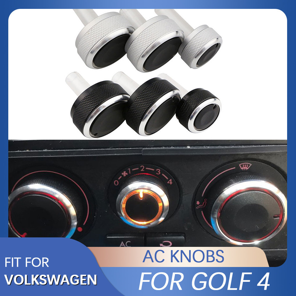 VOLKSWAGEN 空調熱控開關旋鈕 AC 旋鈕適用於大眾 VW Golf 4 MK4 Golf IV Bora Pa