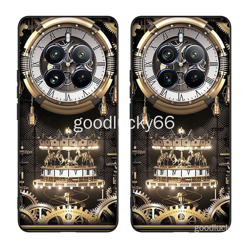 Realme12Pro+ 手機殼 realme 12 pro+ 真我gt5 pro 機械時鐘 復古尚保護殼 保護套 手機