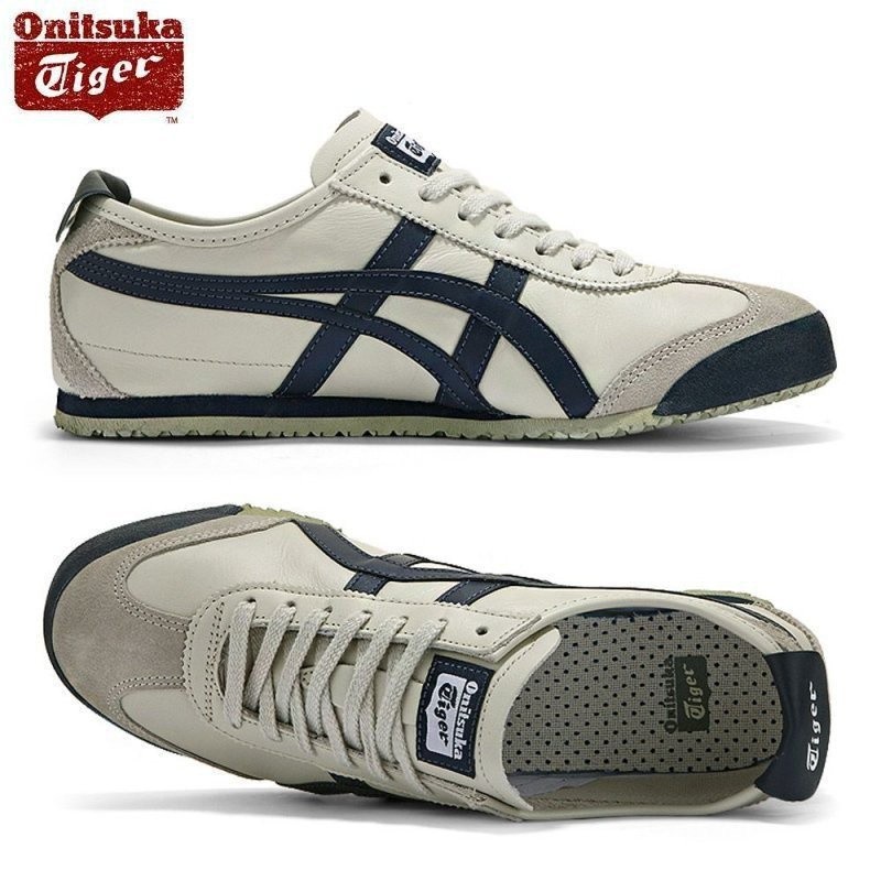 亞瑟士 高品質 Asics Onitsuka Tiger (Tiger) 墨西哥 66 防滑皮鞋男女運動跑鞋