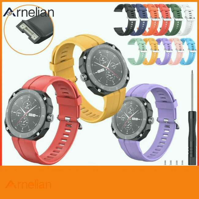 Arnelian 替換錶帶加厚矽膠錶帶手鍊腕帶兼容華為手錶 Gt Cyber