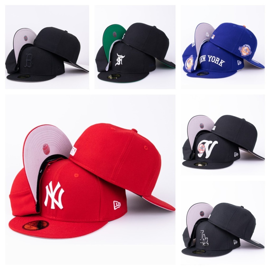 新款刺繡合身帽子棒球帽時尚嘻哈尺寸骨男式女式字母全封閉帽 F16O