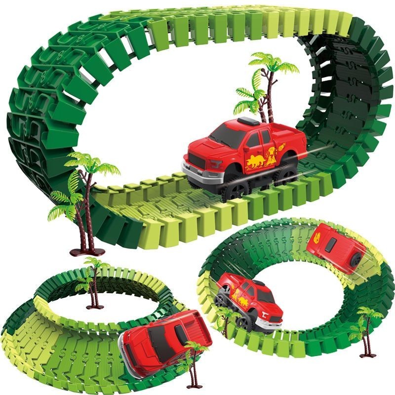 兒童電動軌道車玩具四種形態小火車男孩益智大冒險賽車多功能玩具 VRLR