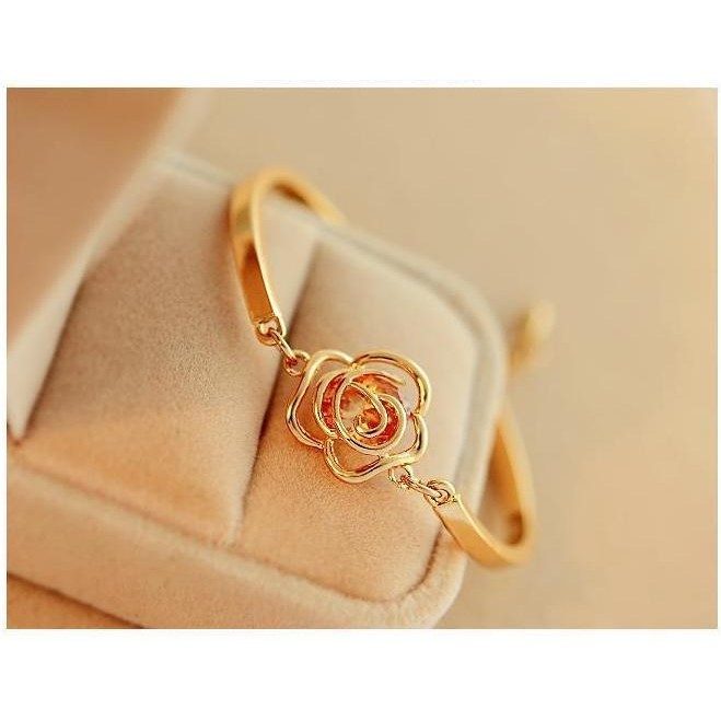 女士手鍊玫瑰金彩色時尚配飾韓國 GK004 美麗優雅黃金首飾