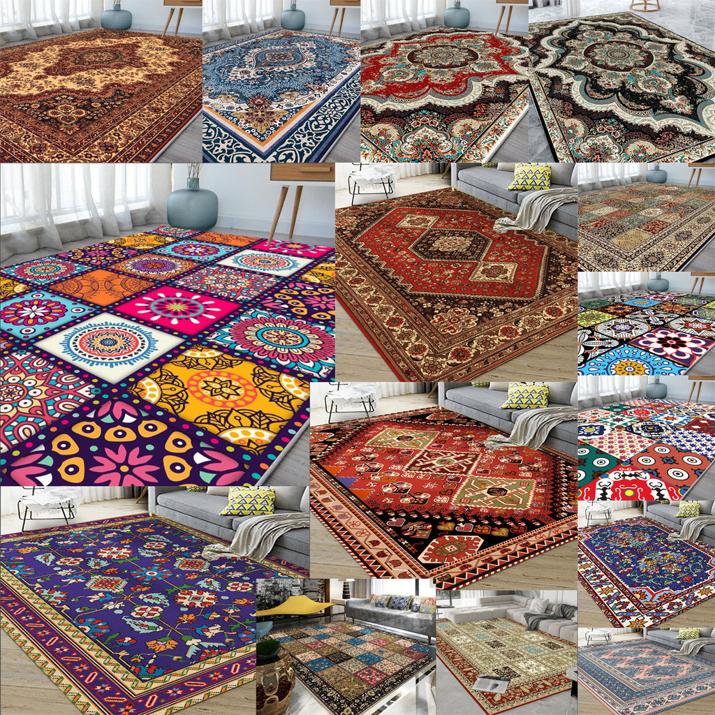 【現貨】新款土耳其地毯墊民族風格家居墊客廳地毯區域地毯臥室50*80CM 80*120cm 80*160CM