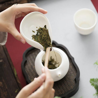 Herlove 咖啡和茶具陶瓷茶勺陶瓷配件中國功夫茶 TW