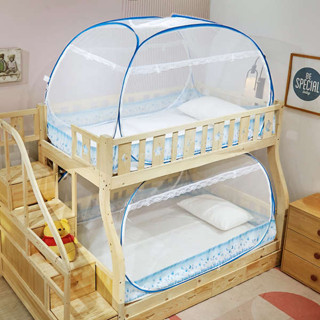 蚊帳學生宿舍上下鋪90cm有底免安裝蒙古包單人子母床家用1.5米1.2