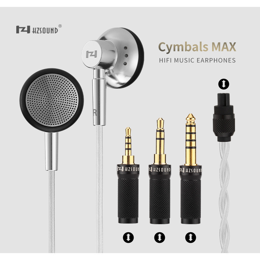 Hzsound Cymbals Max 有線耳機 15.4 毫米驅動單元高純度無氧無氧銅 + 鍍銀 OFC 線高保真耳機