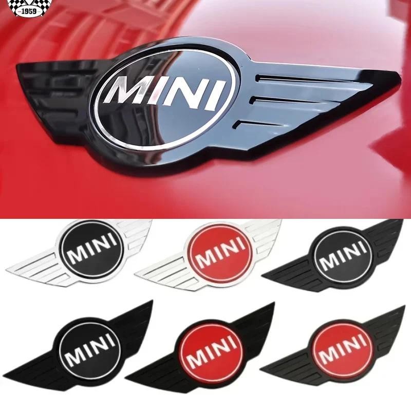 適用於 Mini Cooper R55 R56 R60 R61 汽車改裝替換徽章外部配件的 ABS 汽車造型前頭標誌貼紙