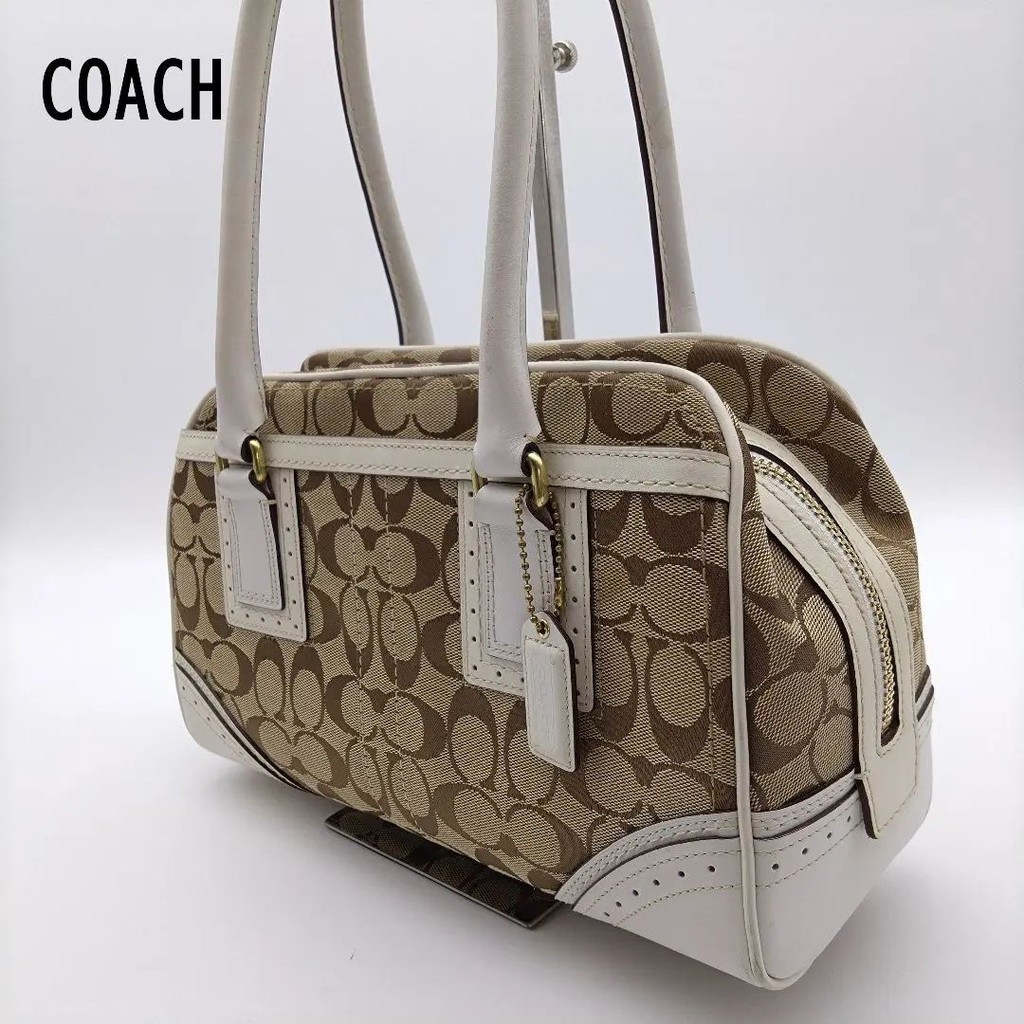 COACH 蔻馳 肩背包 手提包 Signature 白色 mercari 日本直送 二手