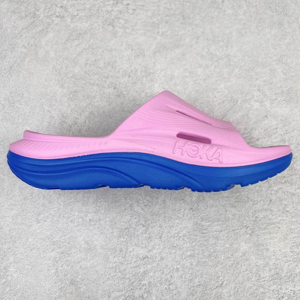 Hoka One One Ora Recovery Slide 中性水涼鞋粉色藍色