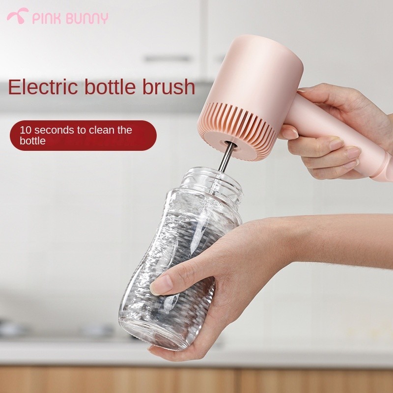 電動矽膠奶瓶刷360度旋轉嬰兒奶嘴刷洗奶瓶刷子清洗套裝清洗刷
