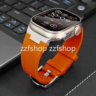 橡膠錶帶 適用蘋果手錶 Apple Watch Ultra2 49mm運動錶帶S9 8 7 45mm6 5 Se 42