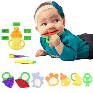 Mombaby 牙膠嬰兒水果形狀牙膠嬰兒不含雙酚 A 軟矽膠嬰兒玩具【IU貝嬰屋】