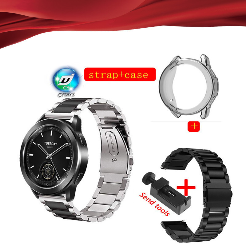XIAOMI MI XIAOMI 小米手錶 S3 錶帶金屬錶帶,不銹鋼錶帶小米手錶 S3 錶帶運動腕帶小米手錶 S3 外