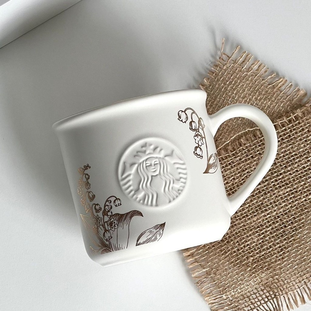 [啾啾家的集物社]Starbucks 馬克杯 陶瓷杯 杯子 白瓷茶杯 水杯 咖啡杯 浮雕杯