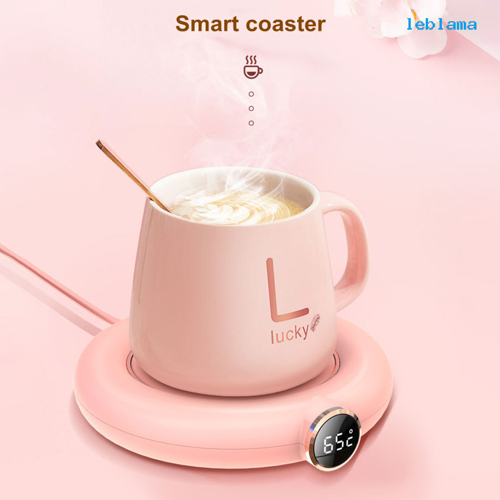 [LBA] USB加熱保溫杯墊3檔數顯調整咖啡奶茶定時加熱杯墊