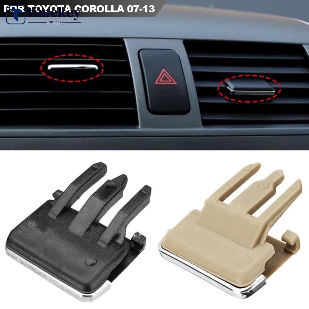 Timekey 2 件裝汽車儀表板空調出口撥片 AC 通風格柵標籤夾維修更換配件套件適用於豐田卡羅拉 07-13 E7L