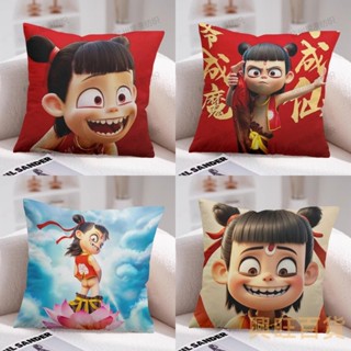 💗臺灣出貨💗可愛搞怪哪吒頭像抱枕創意卡通兒童禮物臥室宿捨床頭靠墊午睡枕頭
