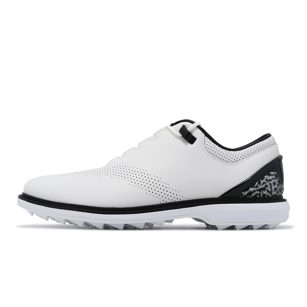 Nike 高爾夫球鞋 Jordan ADG 4 白 黑 爆裂紋 低筒 喬丹 高球 男鞋 【ACS】 DM0103-110