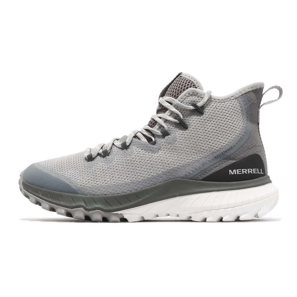 Merrell 登山鞋 Bravada Mid Waterproof 灰 白 中筒 防水 靴子 女鞋 ML036018